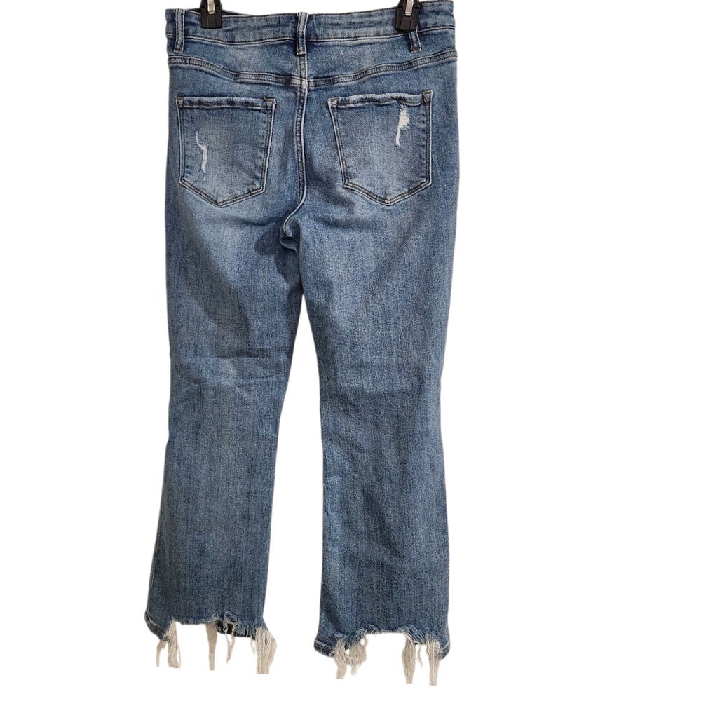 Lovervet by Vervet  Womens Sz 30 Jeans Distressed Hi Rise Ankle Straight Stretch - Picture 2 of 9